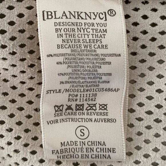 Blank NYC Imelda Perforated Moto Jacket Cream Size Small NWT - Picture 15 of 16